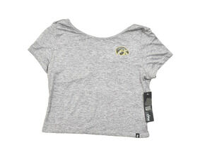 CERTO Iowa Hawkeyes Women's Gray Athletic Scoop Back Tee Shirt Size XL NEW